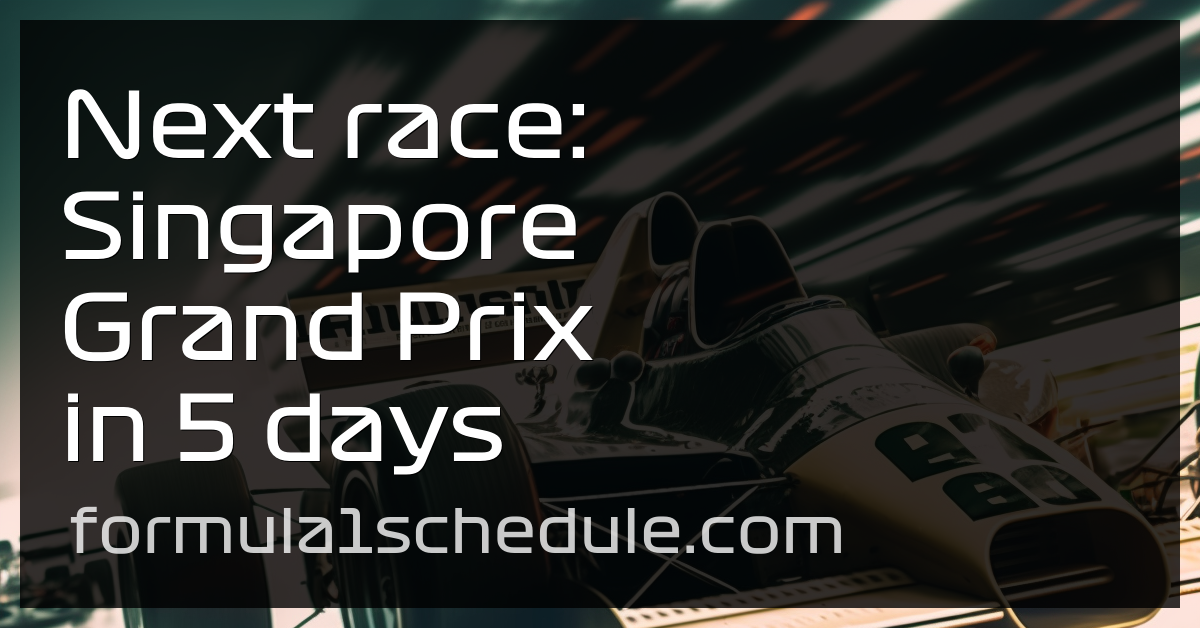 Formula 1 2024 Schedule No Spoilers